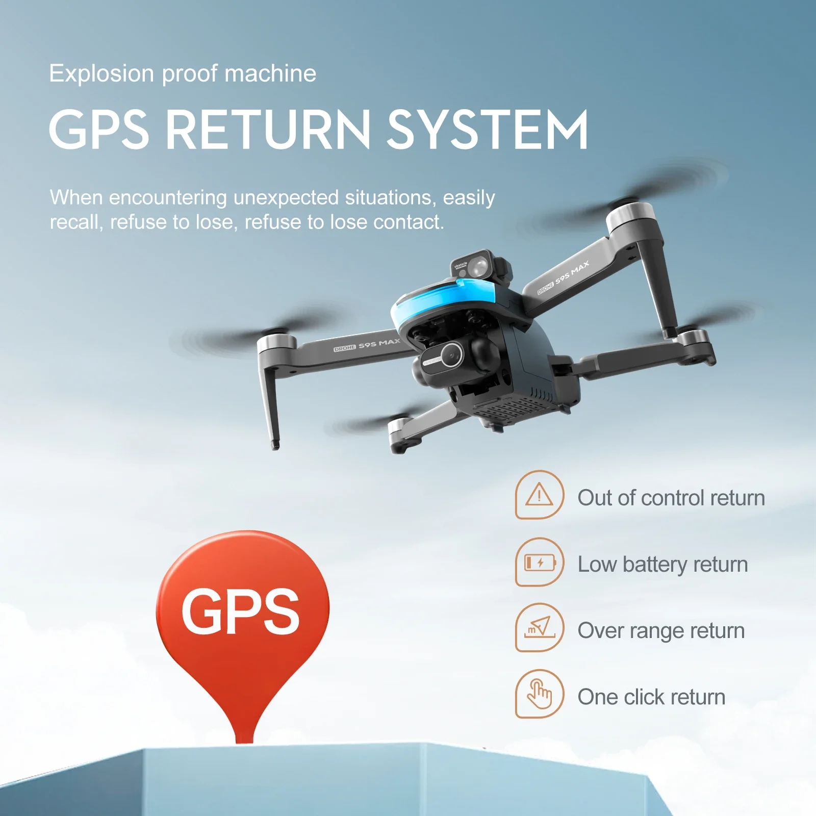 NEW S9S MAX MINI Drone 4K 2-Ax - Drone Gimbal 2 Axis recension och pris