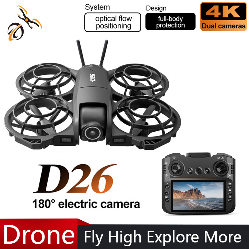 D26 Drone 4K Aerial HD 180° Ca - Drone Gimbal 2 Axis recension och pris