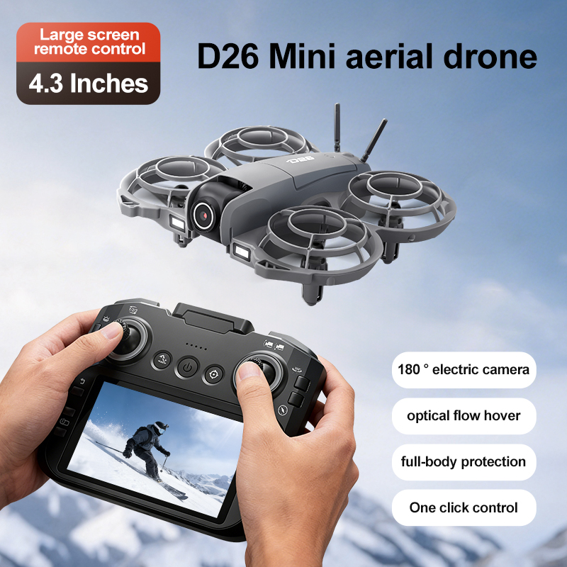 D26 Drone 4K Aerial HD 180° Ca - Drone Gimbal 2 Axis recension och pris